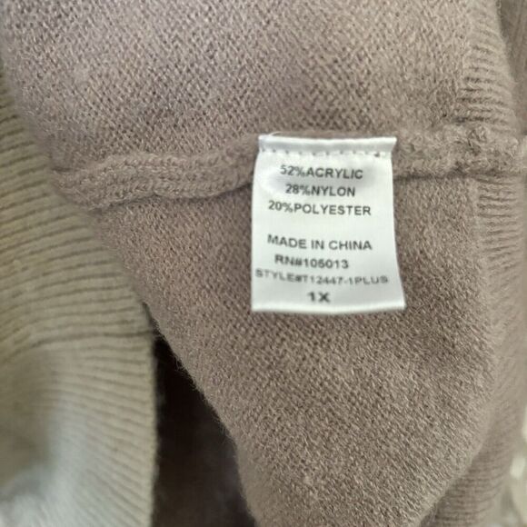 Andree by Unit Sweater Womens 1XL Multicolor Colorblock Pullover Sweatshirt - Picture 7 of 8